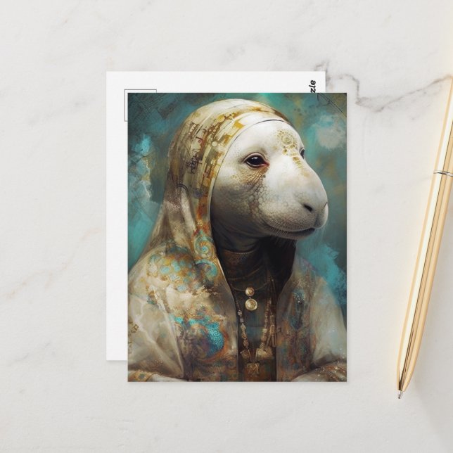 Das Schloss in Robes Postkarte (Vorderseite/Rückseite Beispiel)