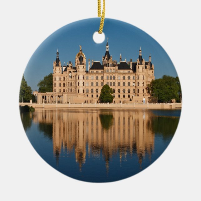 Das Schloss in Schwerin in Deutschland Keramik Ornament (Vorne)
