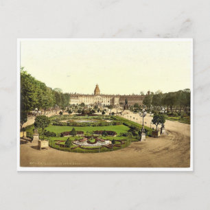 Das Schloss Karlsruhe, Baden, Deutschland, selten  Postkarte