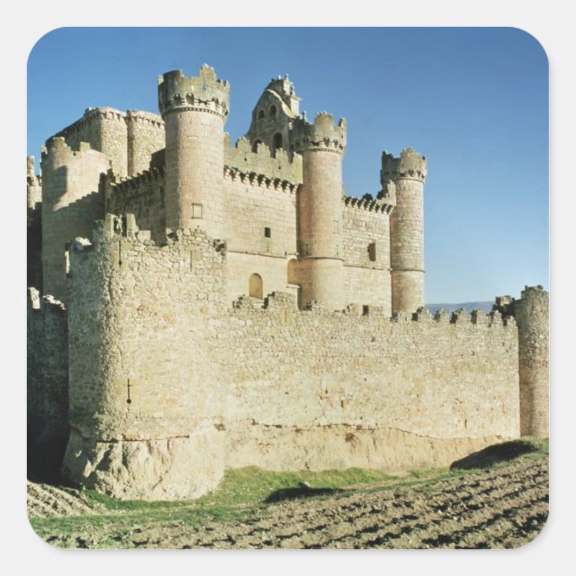 Das Schloss Quadratischer Aufkleber (Vorderseite)