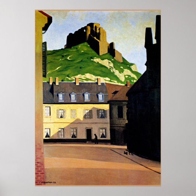 Das Schloss und der Ort Andelys Poster (Vorne)