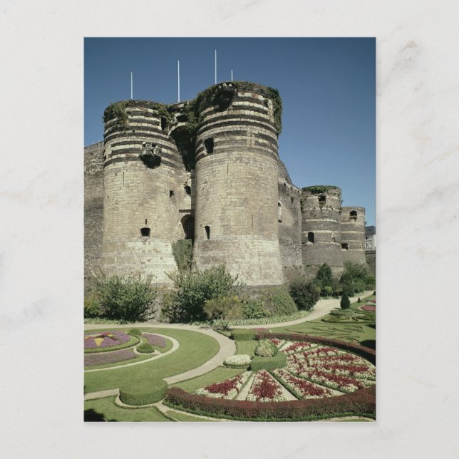 Das Schloss von Angers, fertig gestellt 1238 Postkarte (Vorderseite)