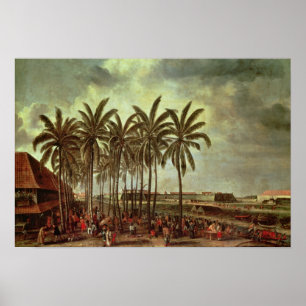 Das Schloss von Batavia, gesehen von Kali Besar Poster