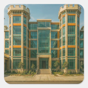 Das Schloss von Crystal Quadratischer Aufkleber