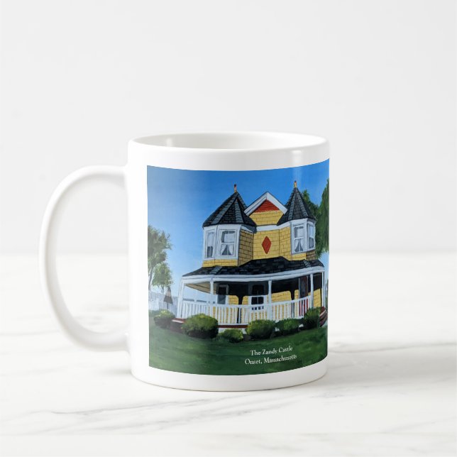 Das Schloss von Zandy Cape Cod Viktorianischer Tri Kaffeetasse (Links)