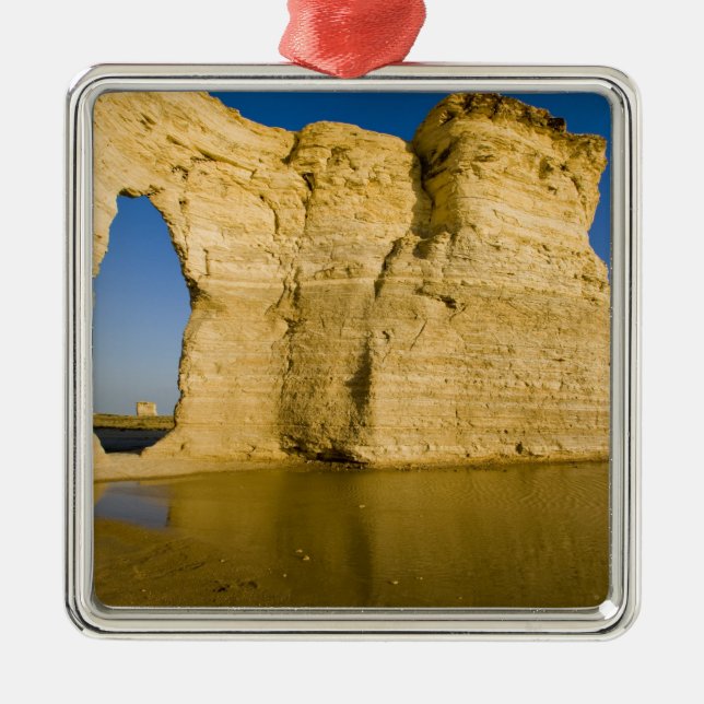 Das Schlüsselloch der Monument Rocks alias Chalk Silbernes Ornament (Vorne)