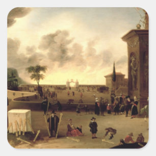 Das schmale Tor zum Himmel Quadratischer Aufkleber