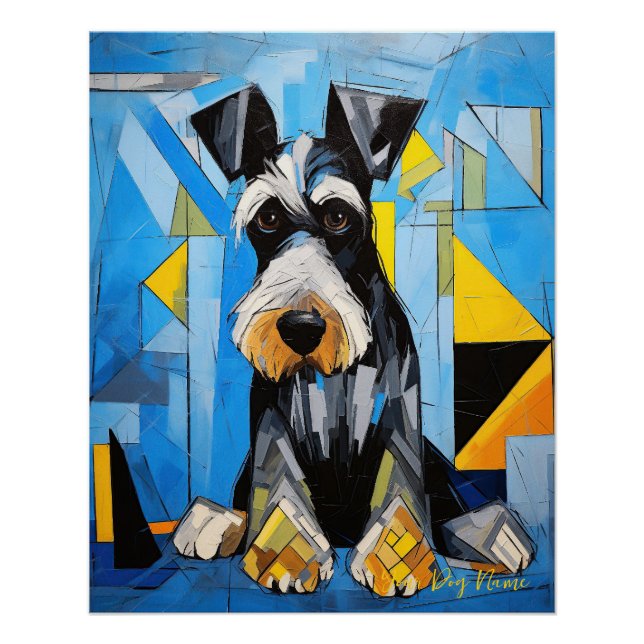Das Schnauzer Dog Portrait 004 - Sable Gabriel Poster (Vorderseite)