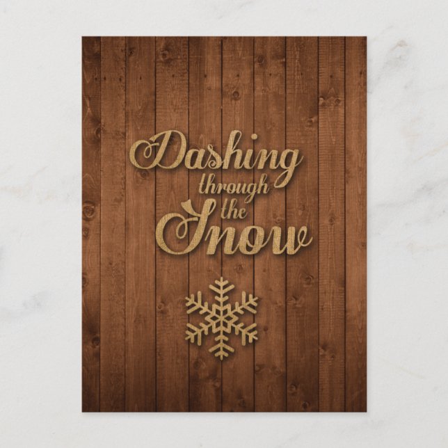 Das Schnee stürzen Postkarte (Vorderseite)