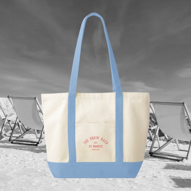 Das Schneebach-Ski-Thema Bachelorette Tote Bag Tragetasche (Von Creator hochgeladen)