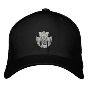 Das schneebedeckte Owl Bestickte Baseballkappe