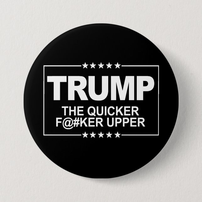 Das schnellere F--äh Oberleder - Anti-Trumpf Button (Vorderseite)