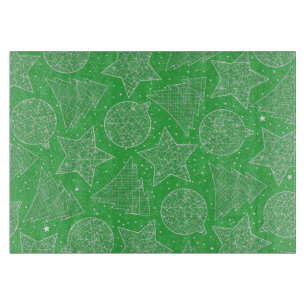 Das Schnittboard für grüne und weiße Weihnachtsmus Schneidebrett