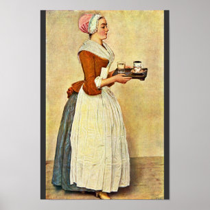 Das Schokoladenmädchen (Miss Baldauf) von Liotard  Poster