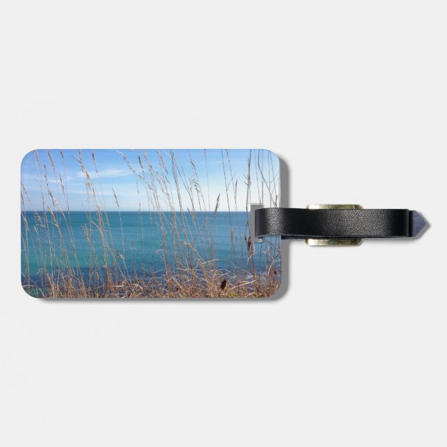 Das schöne Gras und das Meer Gepäckanhänger (Rückseite horizontal)