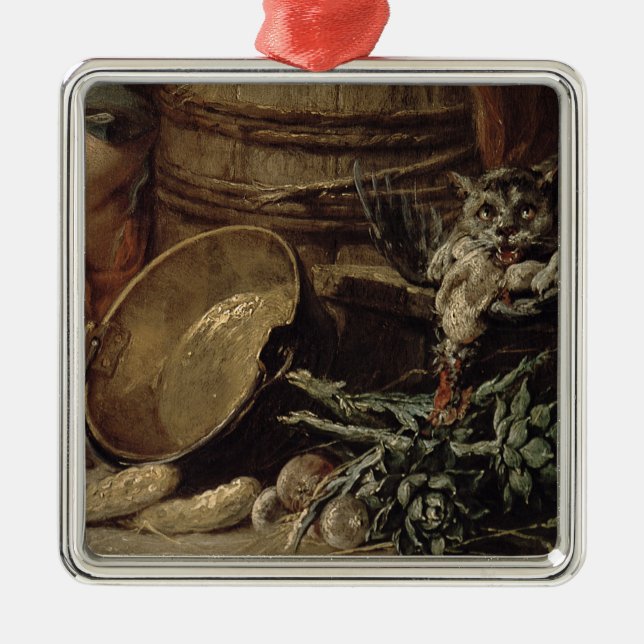Das schöne Küchen-Mädchen Ornament Aus Metall (Vorne)
