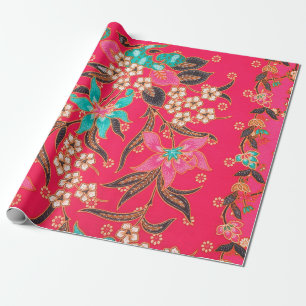 Das schöne malaysische und indonesische Bati Geschenkpapier