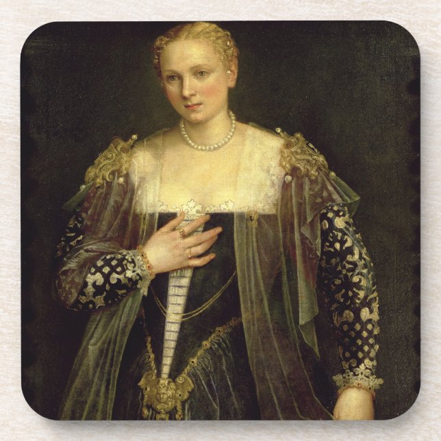 Das schöne Nani (Öl auf Leinwand) Getränkeuntersetzer (Vorderseite)