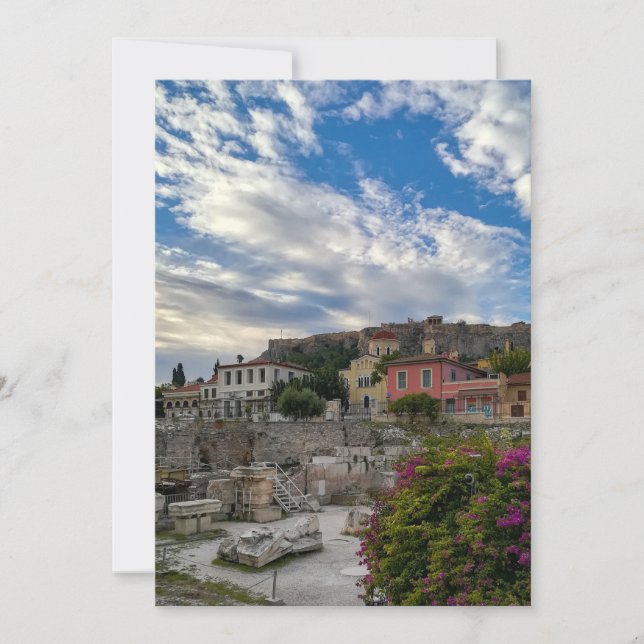 Das schöne und farbenfrohe Athen  Einladung (Vorderseite)