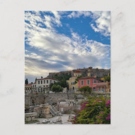 Das schöne und farbenfrohe Athen Feiertagspostkarte