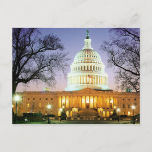 DAS SCHÖNE WEISSE HAUS IN WASHINGTON POSTKARTE