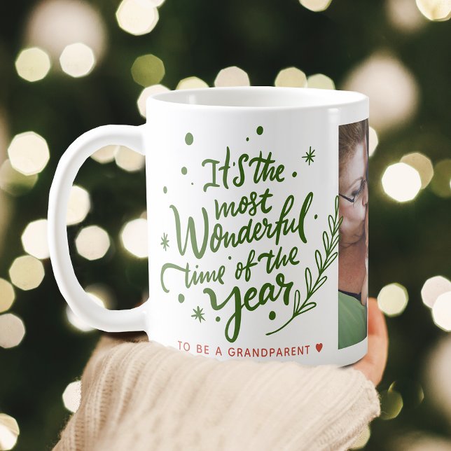 Das schönste Weihnachtsfest-Foto Kaffeetasse (Most Wonderful Time Festive Christmas Photo Coffee Mug)