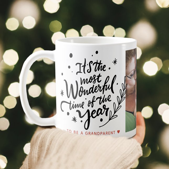 Das schönste Weihnachtsfest-Foto Kaffeetasse (Most Wonderful Time Festive Christmas Photo Coffee Mug)