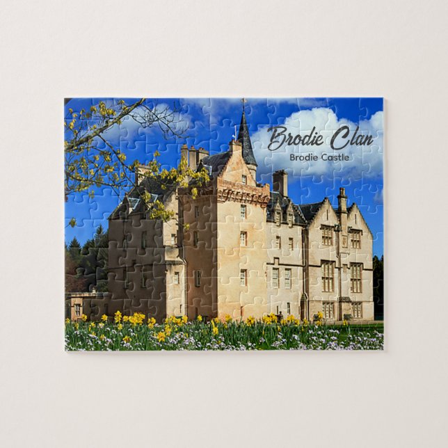 Das Schottische Foto der Brodie Clan-Burg herausfo Puzzle (Horizontal)