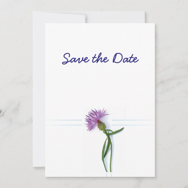 Das schottische, keltische Hochzeitthema Rette das Einladung (Vorderseite)