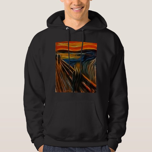 Das Schrei-Fraktal, das Edvard Munch malt Hoodie (Vorderseite)