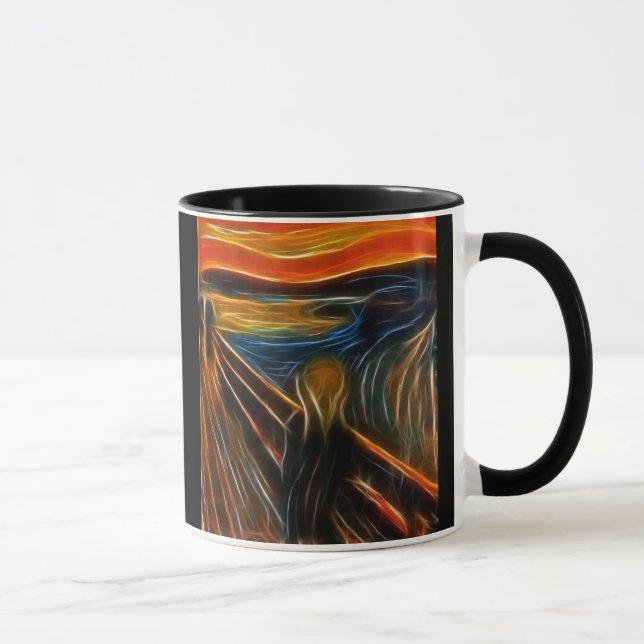 Das Schrei-Fraktal, das Edvard Munch malt Tasse (Rechts)