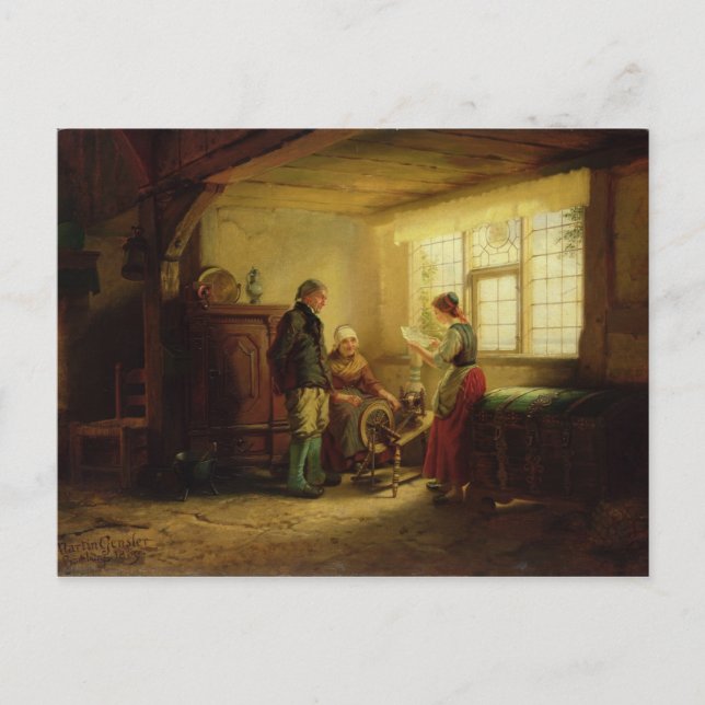 Das Schreiben von 1869 Postkarte (Vorderseite)