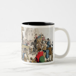 Das schuldige zweifarbige tasse
