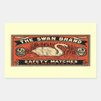 Das Schwan-Marken-Sicherheits-Match Rechteckiger Aufkleber