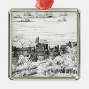 Das Schwan-Theater auf dem Bankside als ihm Ornament Aus Metall