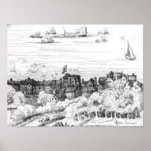 Das Schwan-Theater auf dem Bankside als ihm Poster