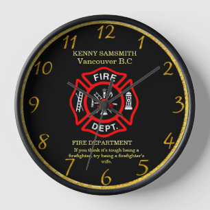 Das Schwarz-Rot-Abzeichen des Feuerwehrmanns Uhr