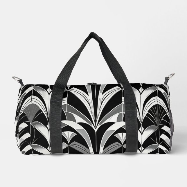 Das Schwarz-Weiß-Feinschmecker Duffle Bag (Vorderseite)