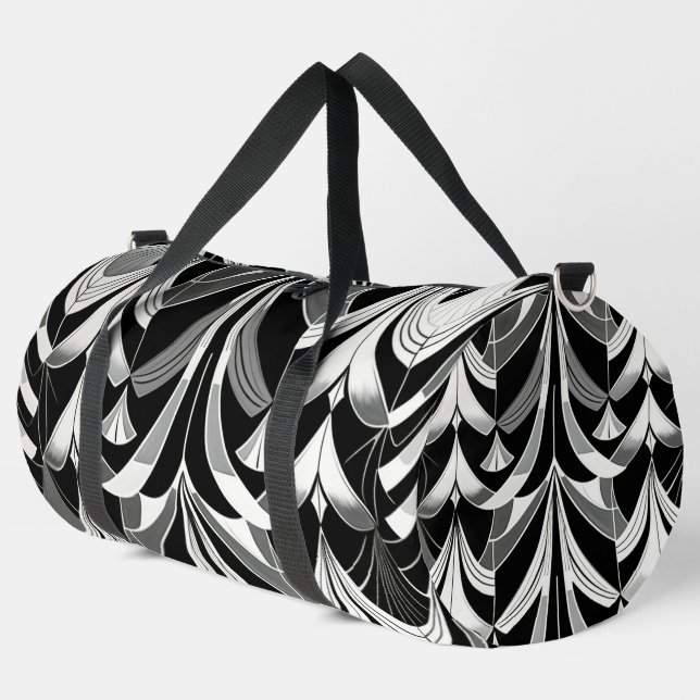 Das Schwarz-Weiß-Feinschmecker Duffle Bag (Linke Ecke)