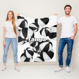 Das schwarze Basketballteam färbt die Gestaltung d Fleecedecke