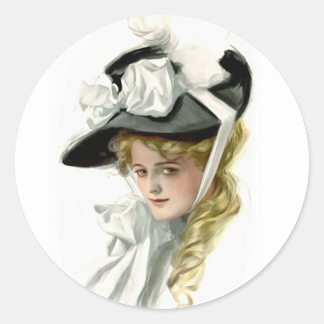 Das schwarze Bonnet Runder Aufkleber (Vorderseite)