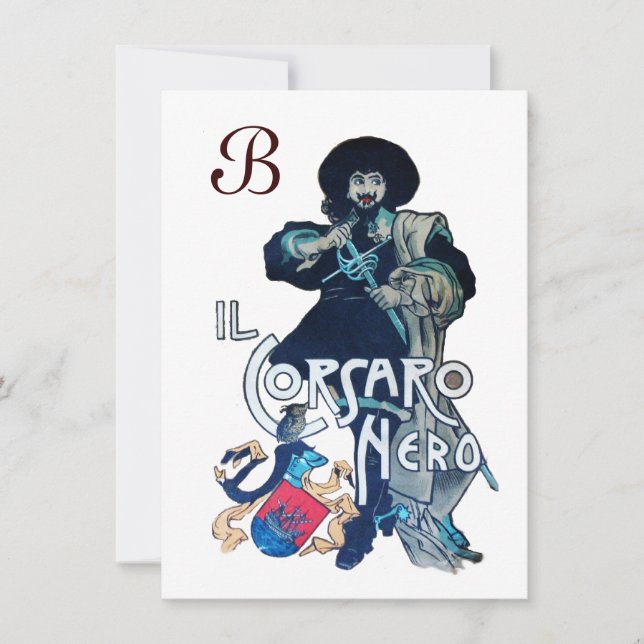 DAS SCHWARZE CORSAIR MONOGRAMM IST weiß Ankündigung (Vorderseite)