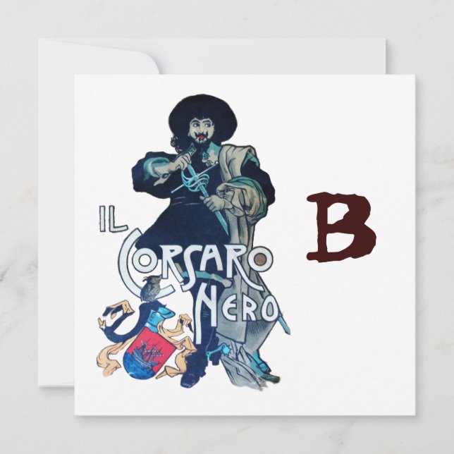 DAS SCHWARZE CORSAIR-MONOGRAMM, weiß Ankündigung (Vorderseite)