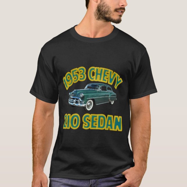 Das Schwarze der Männer Chevy 1953 210 T-Shirt (Vorderseite)