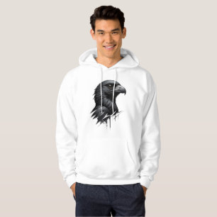 Das Schwarze Falke-Design Hoodie