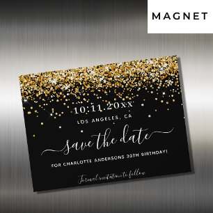 Das schwarze Gold der Geburtstagspartei speichert  Magneteinladung