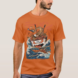 Das schwarze große Ramen T-Shirt