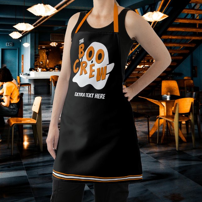 Das Schwarze Halloween der Boo-Crew-Geisterfamilie Schürze (The Boo Crew Ghost Family Staff Halloween Black Apron
)