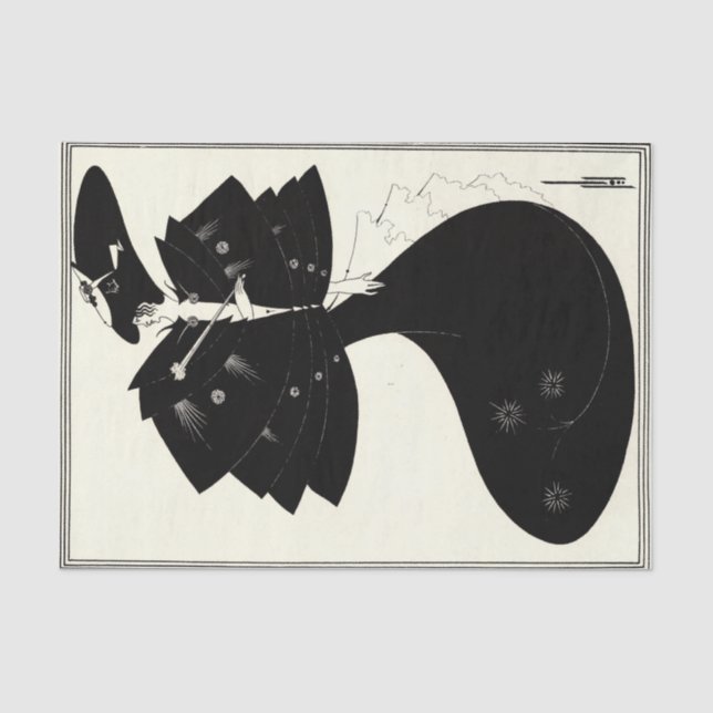Das Schwarze Kap von Aubrey Beardsley Tissue Seidenpapier (Vorderseite)