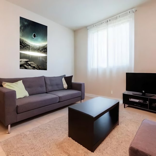 Das schwarze Loch am Himmel | AI Art Poster (Von Creator hochgeladen)